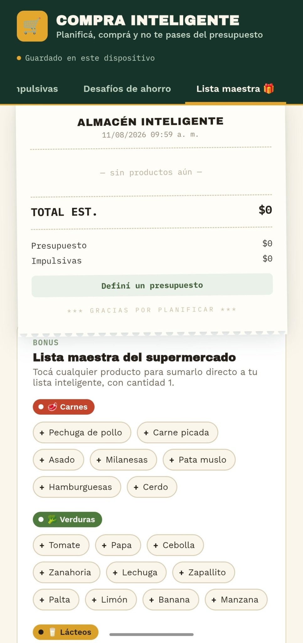 Compra Inteligente — Sistema Digital de Lista y Presupuesto para el Súper - Digitalventas