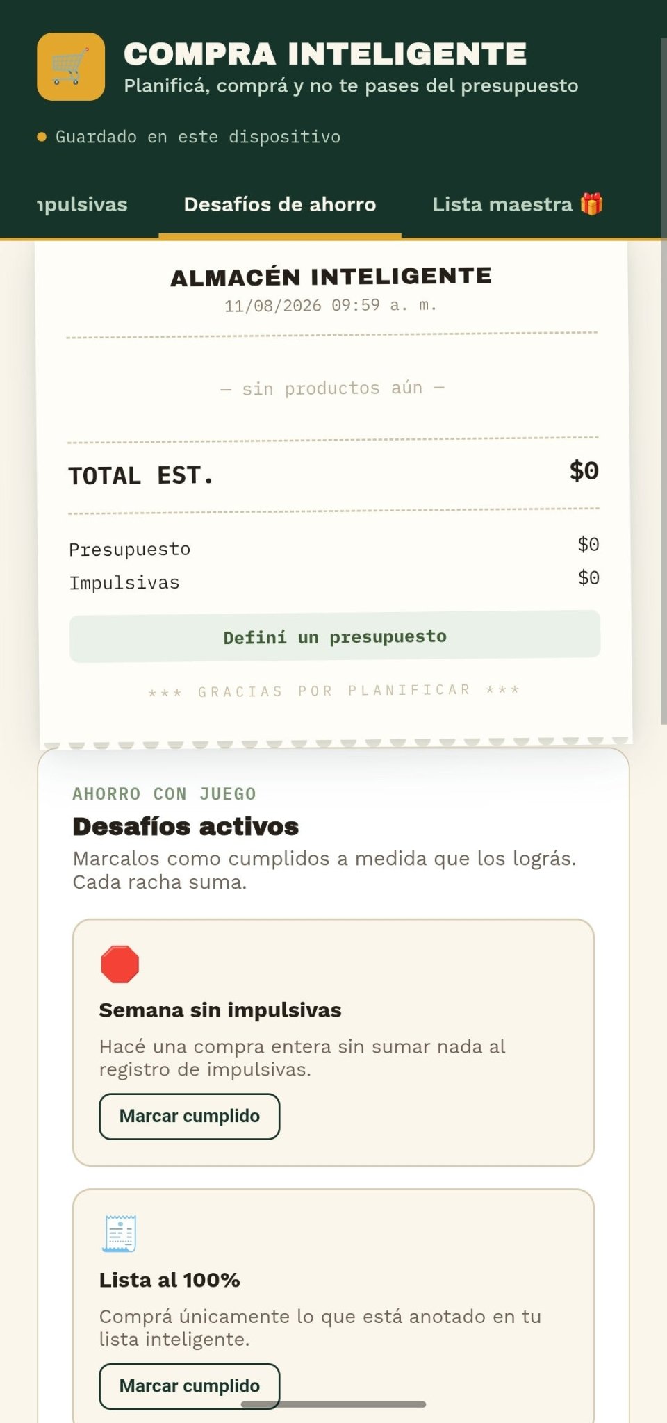 Compra Inteligente — Sistema Digital de Lista y Presupuesto para el Súper - Digitalventas