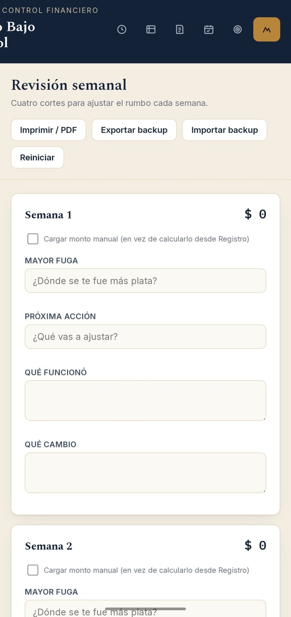 Dinero Bajo Control 30D — Panel Financiero Interactivo - Digitalventas