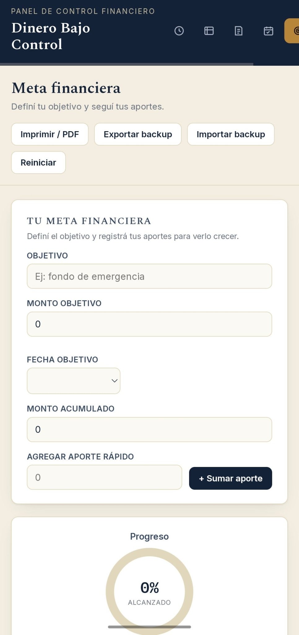Dinero Bajo Control 30D — Panel Financiero Interactivo - Digitalventas