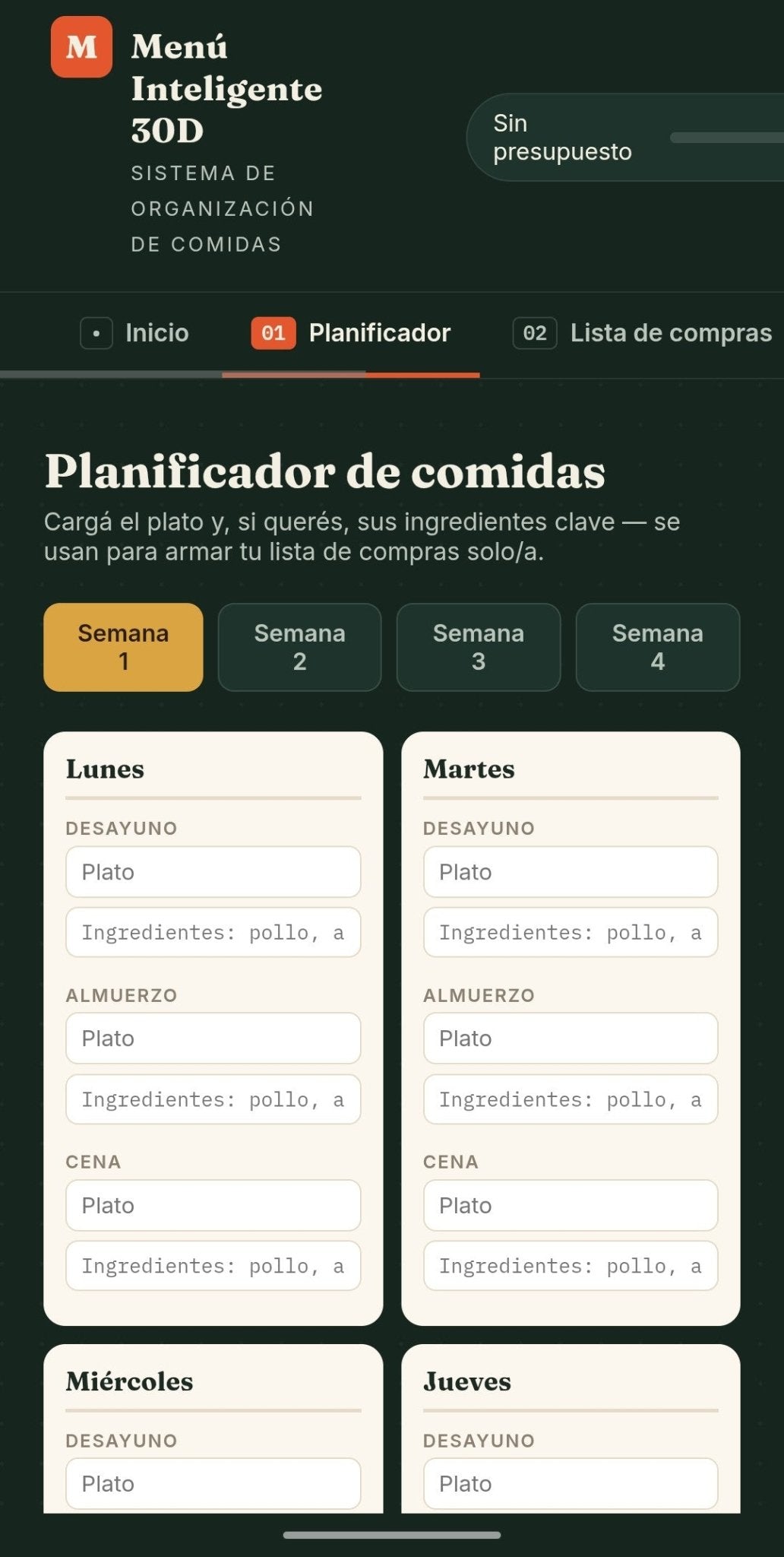 Menú Inteligente 30D — El sistema para dejar de pensar todos los días qué cocinar - Digitalventas