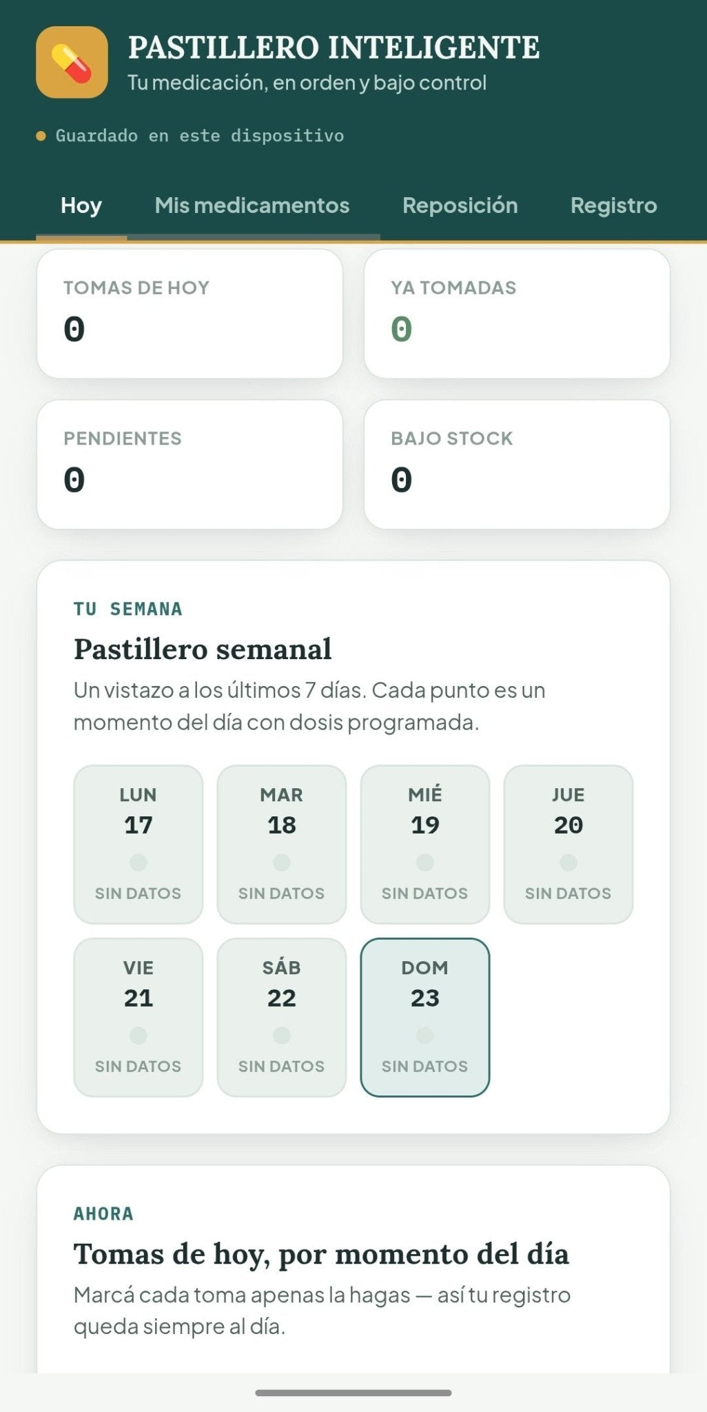 Pastillero Inteligente — Panel Digital de Medicación - Digitalventas
