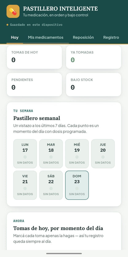 Pastillero Inteligente — Panel Digital de Medicación - Digitalventas