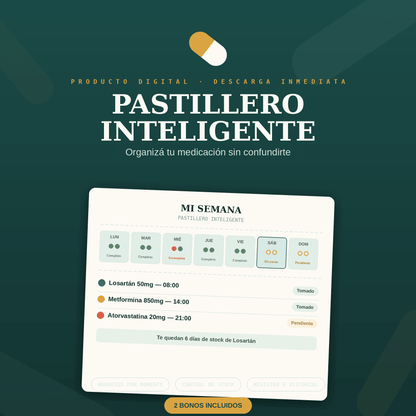 Pastillero Inteligente — Panel Digital de Medicación - Digitalventas