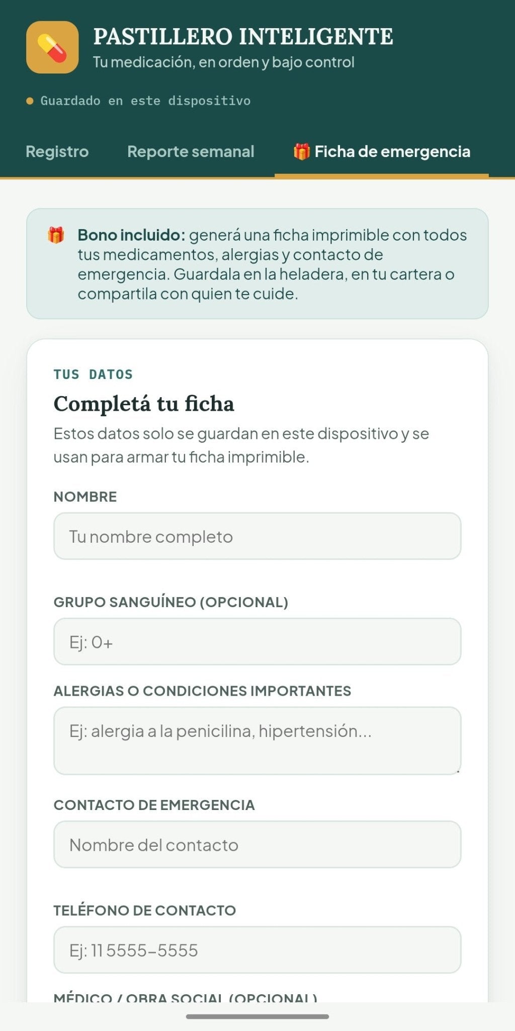 Pastillero Inteligente — Panel Digital de Medicación - Digitalventas